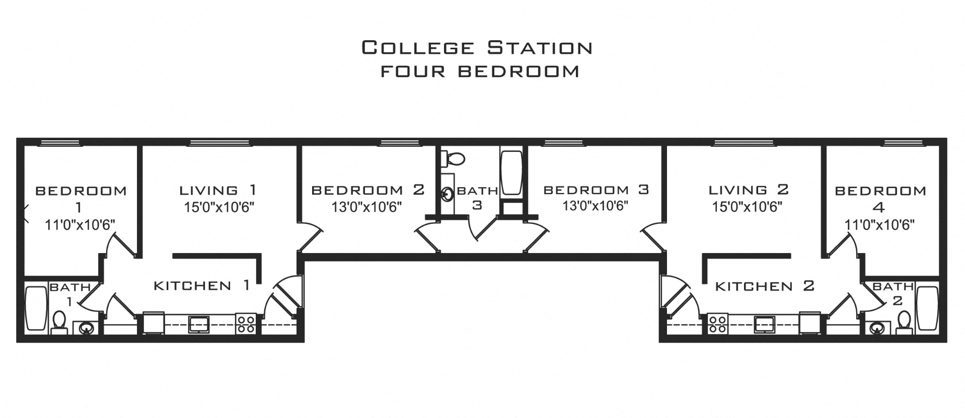 Four Bedroom / Three Bath