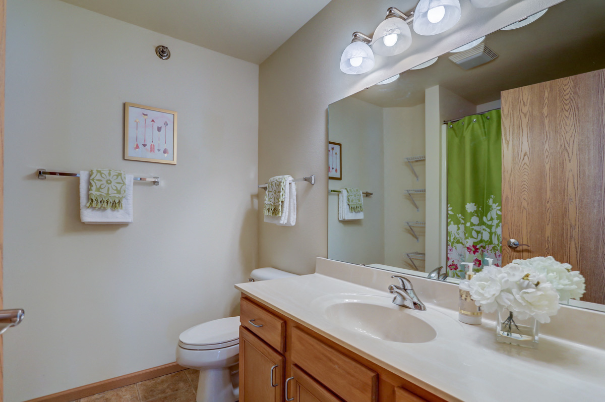a bathroom with a sink and a mirror and a toilet