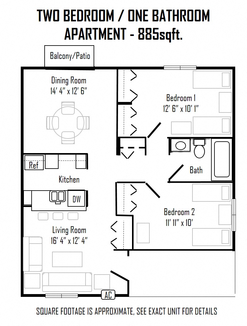 Remodeled Two Bedroom