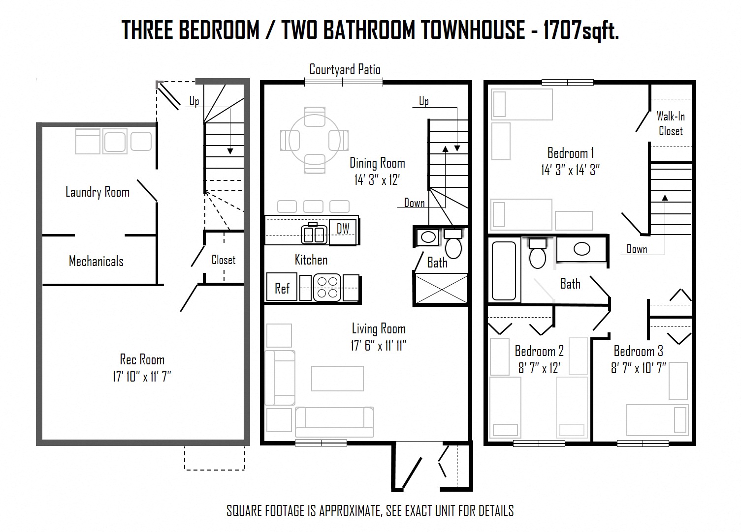 Remodeled Three Bedroom