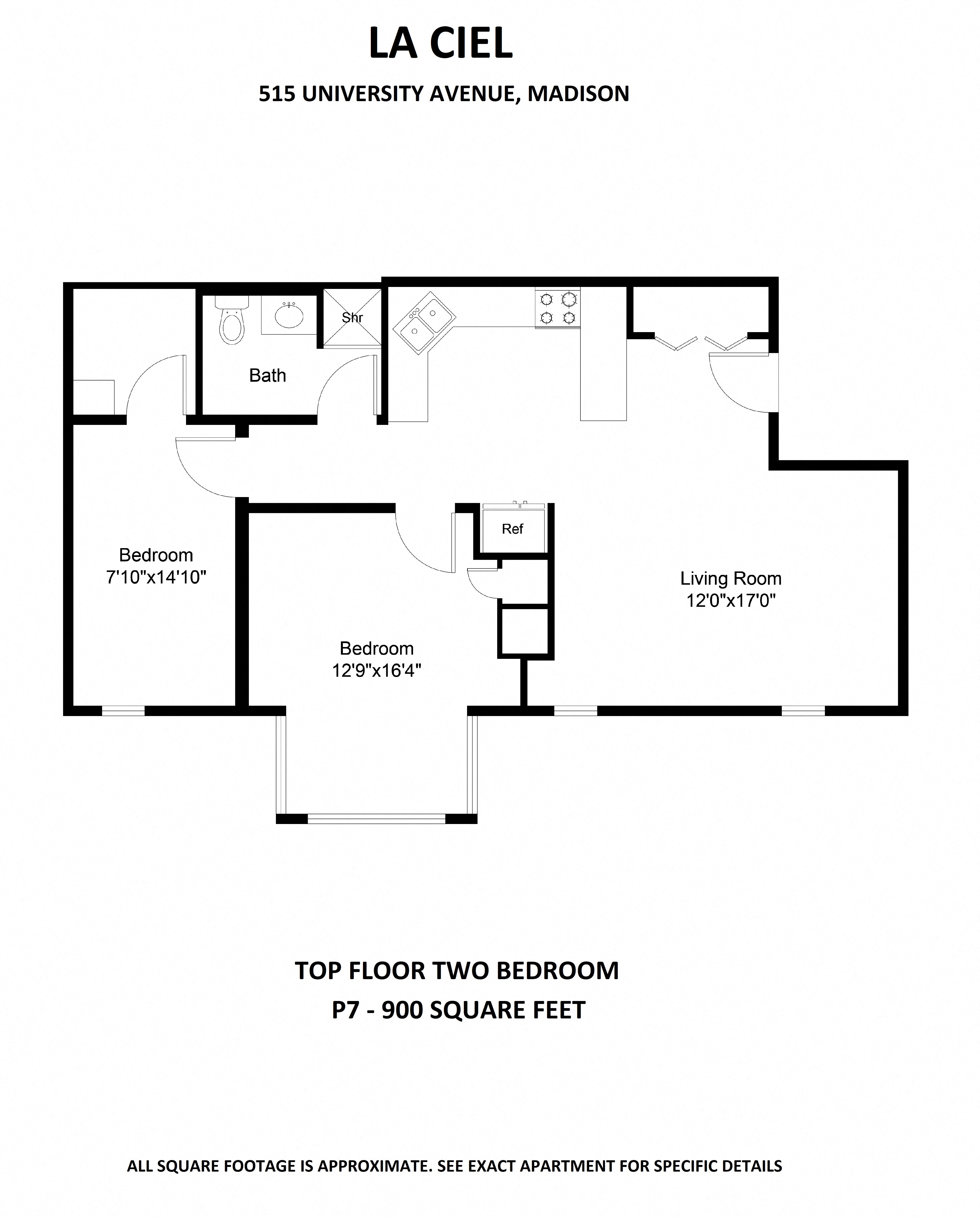 Top Floor Two Bedroom