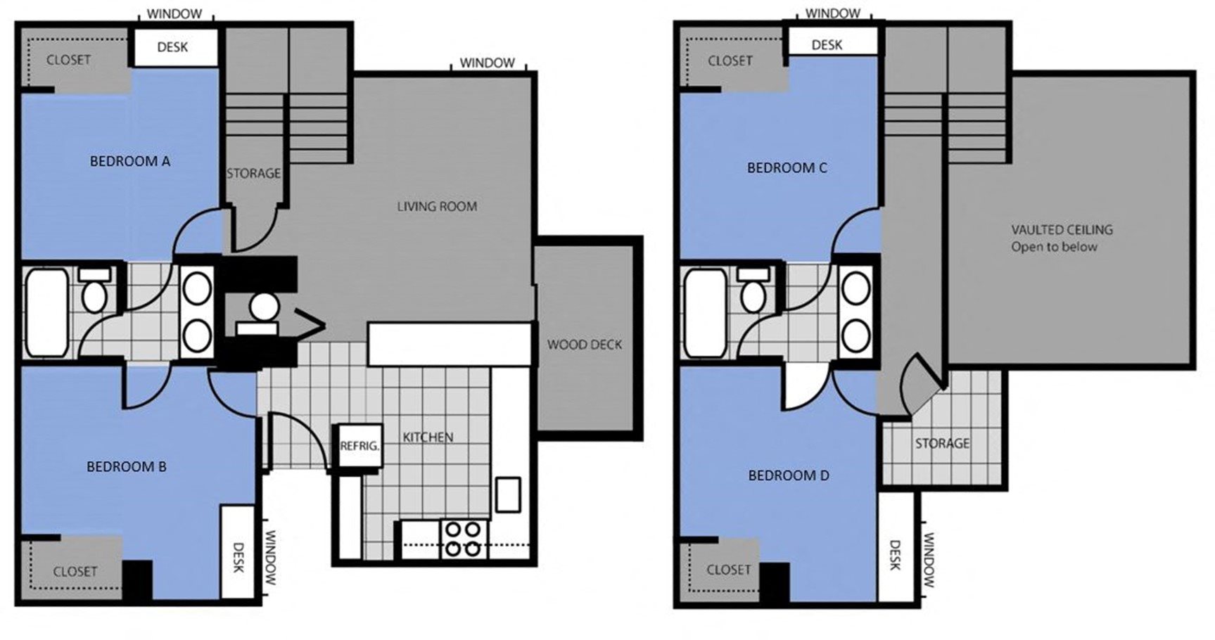 4 Bed 4 Bath Rent by Room Highland Village Apartments 4 Bedroom 4 Bath Rent by Room