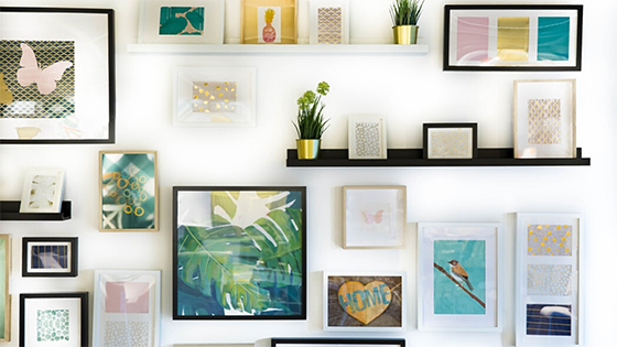 Pictures hanging