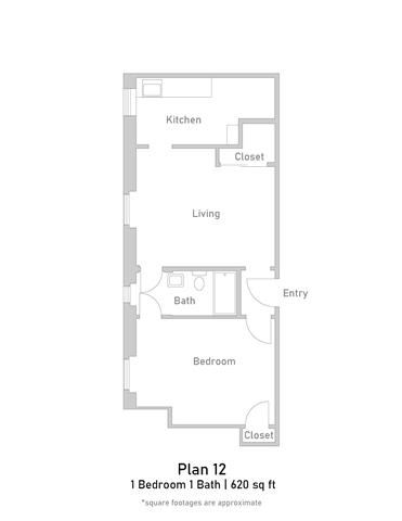 1 Bedroom - Plan 12