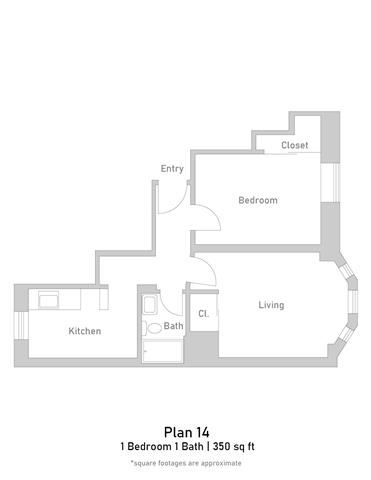 1 Bedroom - Plan 14