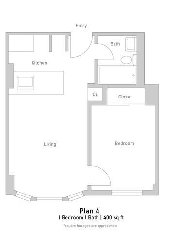 1 Bedroom - Junior - Plan 4