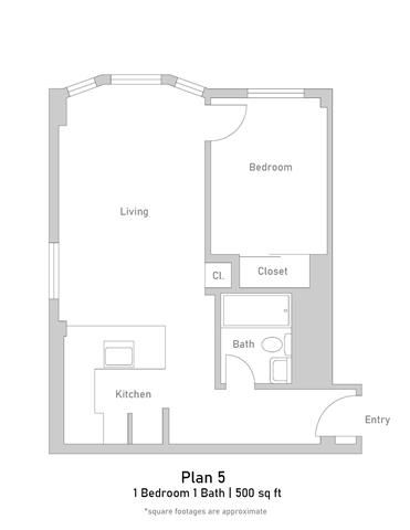 1 Bedroom - Plan 5
