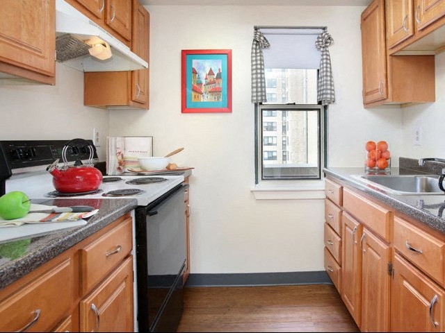 Model apartment kitchen.