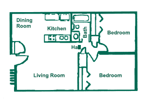 Two Bedroom Floor Plan 2