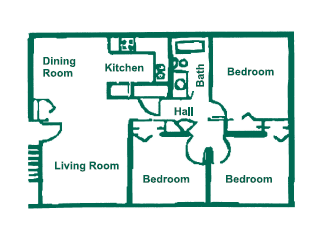 Three Bedroom Floor Plan 3