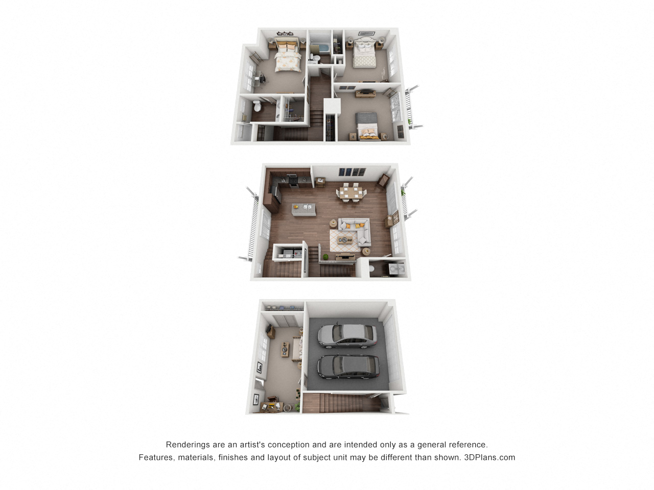 Three Bedroom | Two and One Half Bath