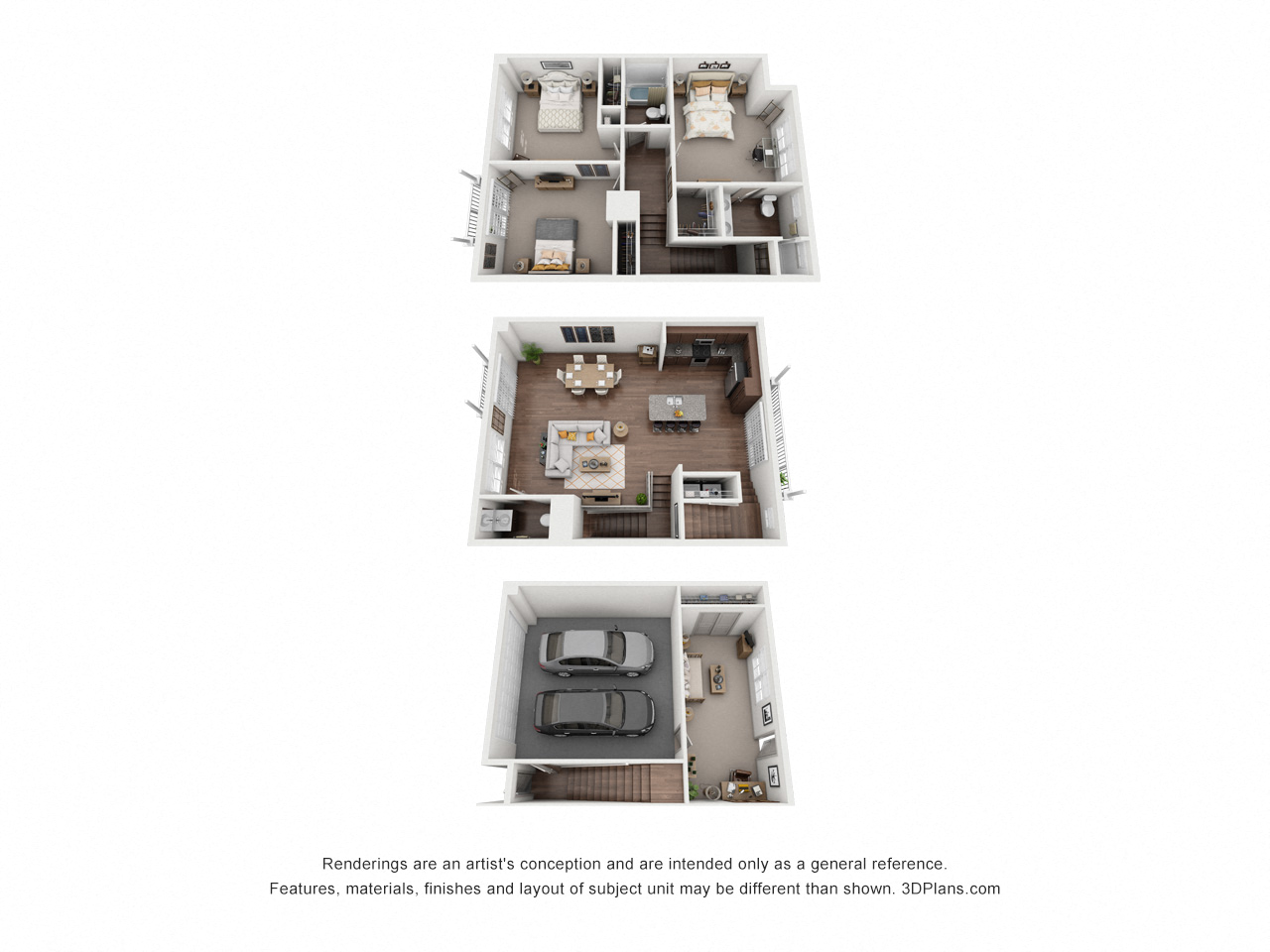 Three Bedroom | Two and One Half Bath