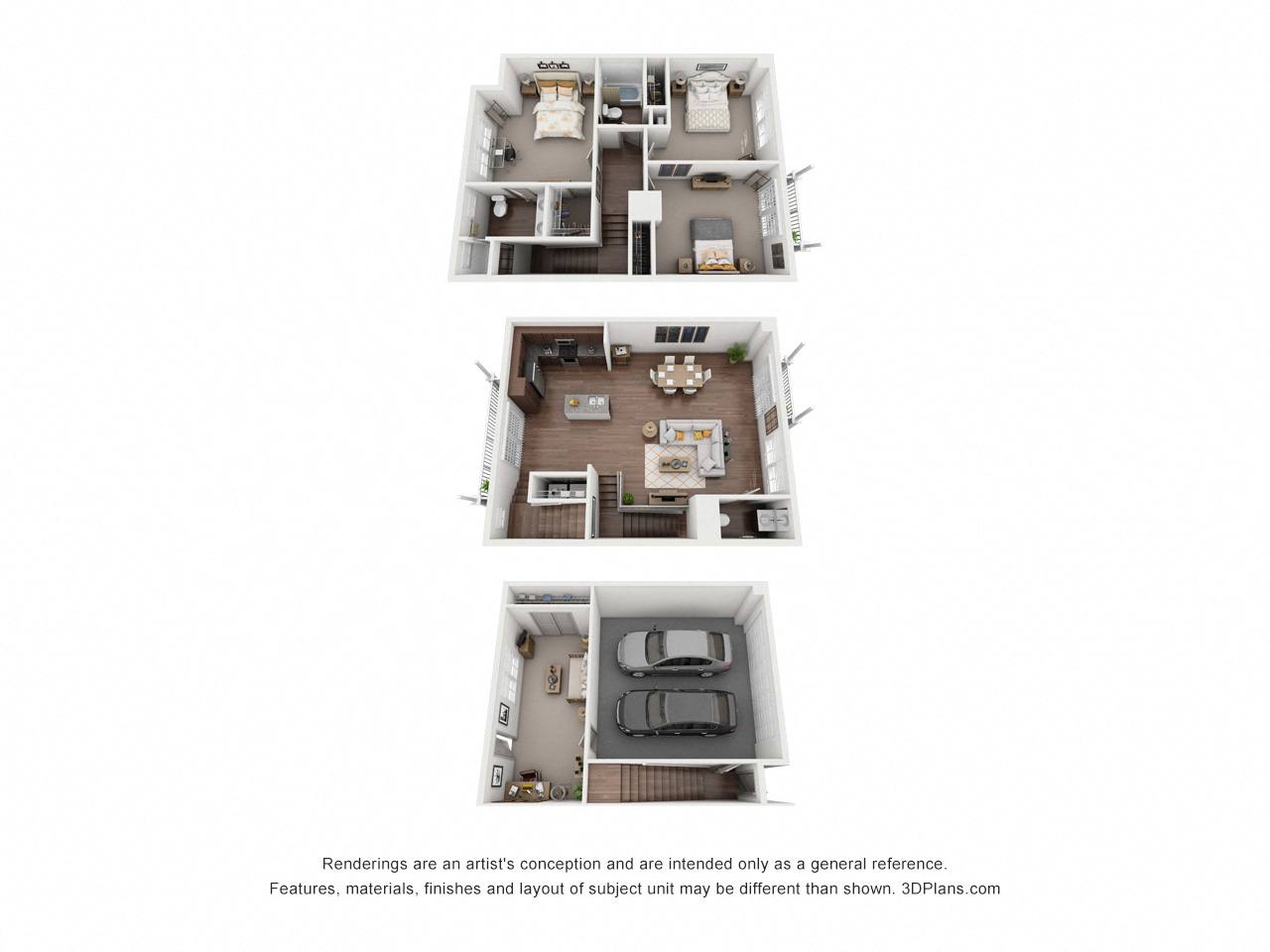 Three Bedroom | Two and One Half Bath