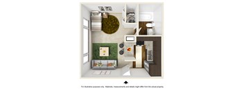 Capris Falls Floor Plan at The Falls Apartments in Raleigh NC