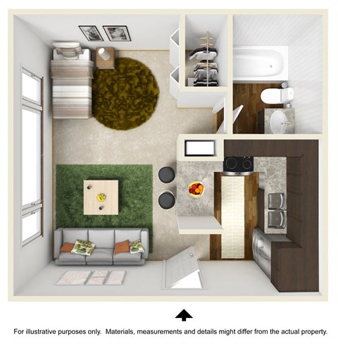 Capris Falls Floor Plan at The Falls Apartments in Raleigh NC