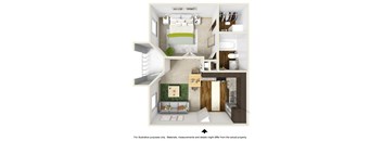Emerald Falls Floor Plan at The Falls Apartments in Raleigh NC