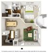Paradise Falls Floor Plan Paradise Falls Floor Plan at The Falls Apartments in Raleigh NC