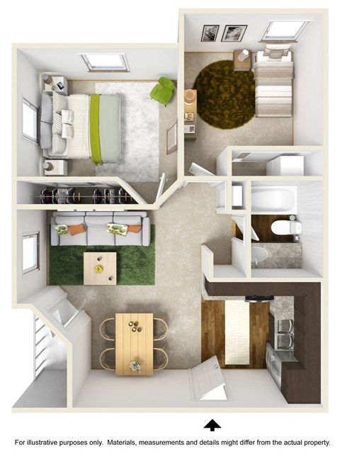 Sierra Falls Floor Plan at The Falls Apartments in Raleigh NC