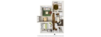 Cascade Falls Floor Plan at The Falls Apartments in Raleigh NC
