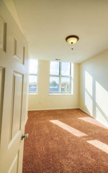 Bedroom with carpeted floor and two large windows - Photo Gallery 5