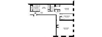 2 Bed 1 Bath - fireplace