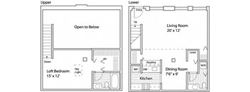 1 Bed 1.5 Bath - Loft