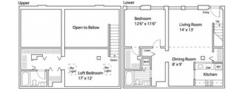 2 Bed 2 Bath - Loft