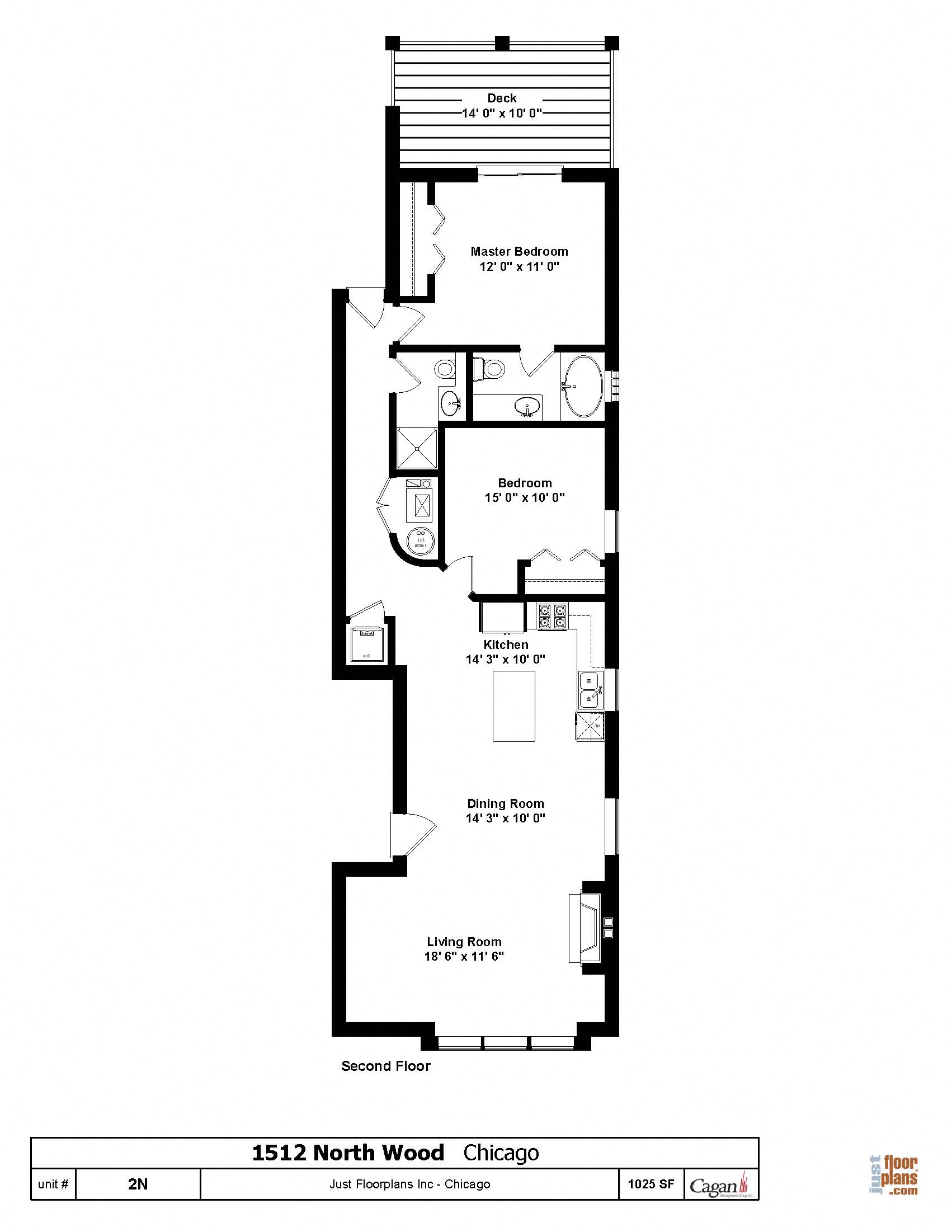 1512 Wood 2 Bedroom Floor Plans