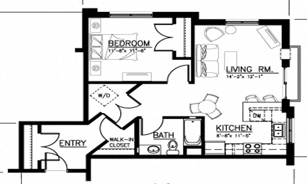1 Bedroom 1 Bath HC