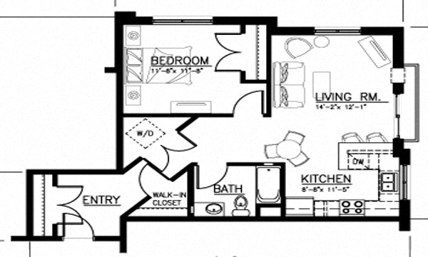 1 Bedroom 1 Bath