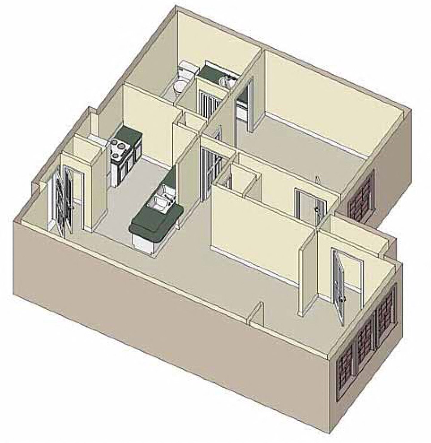 Tranquility 1x1 Floor Plan 9