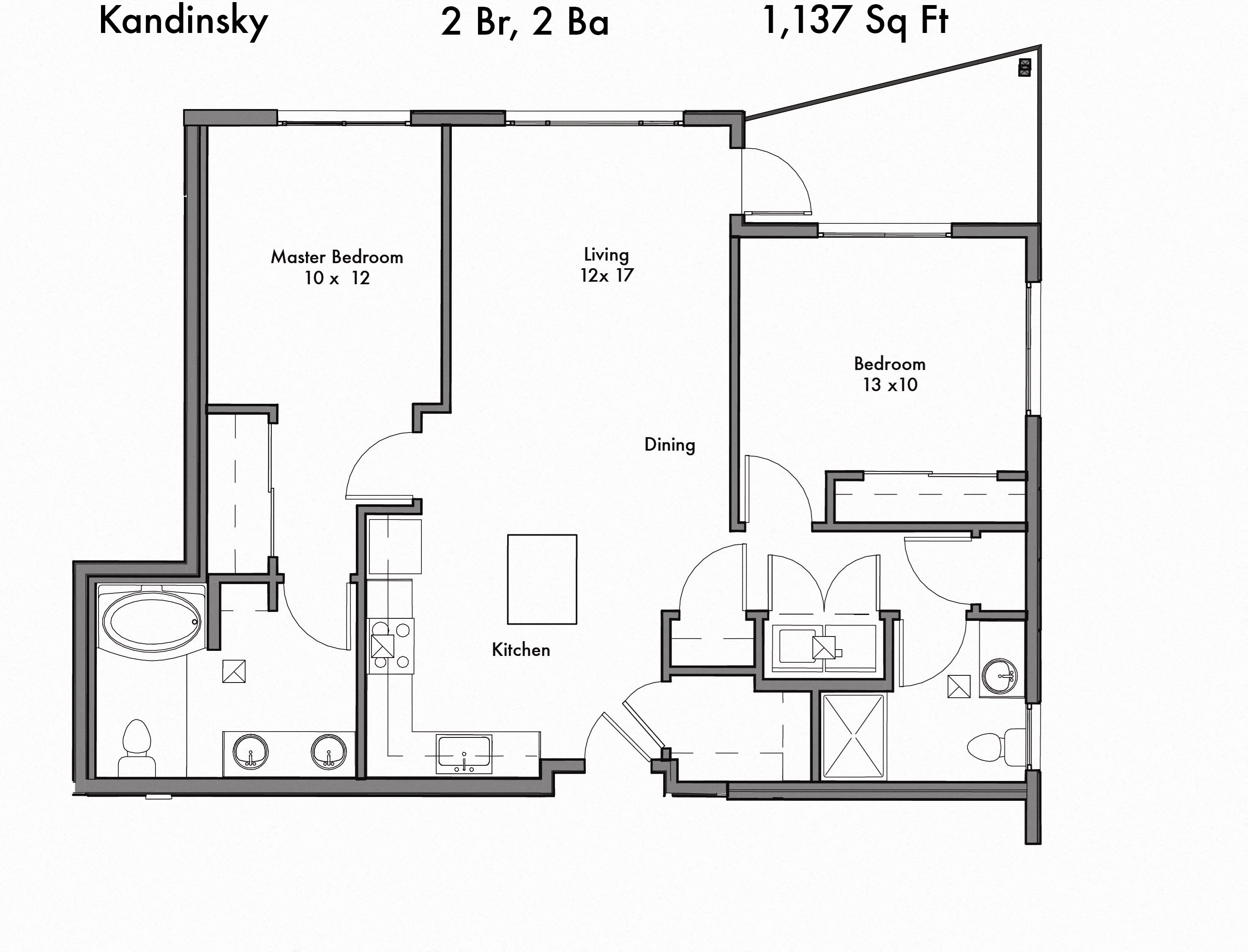 Kandinsky 2 bedroom