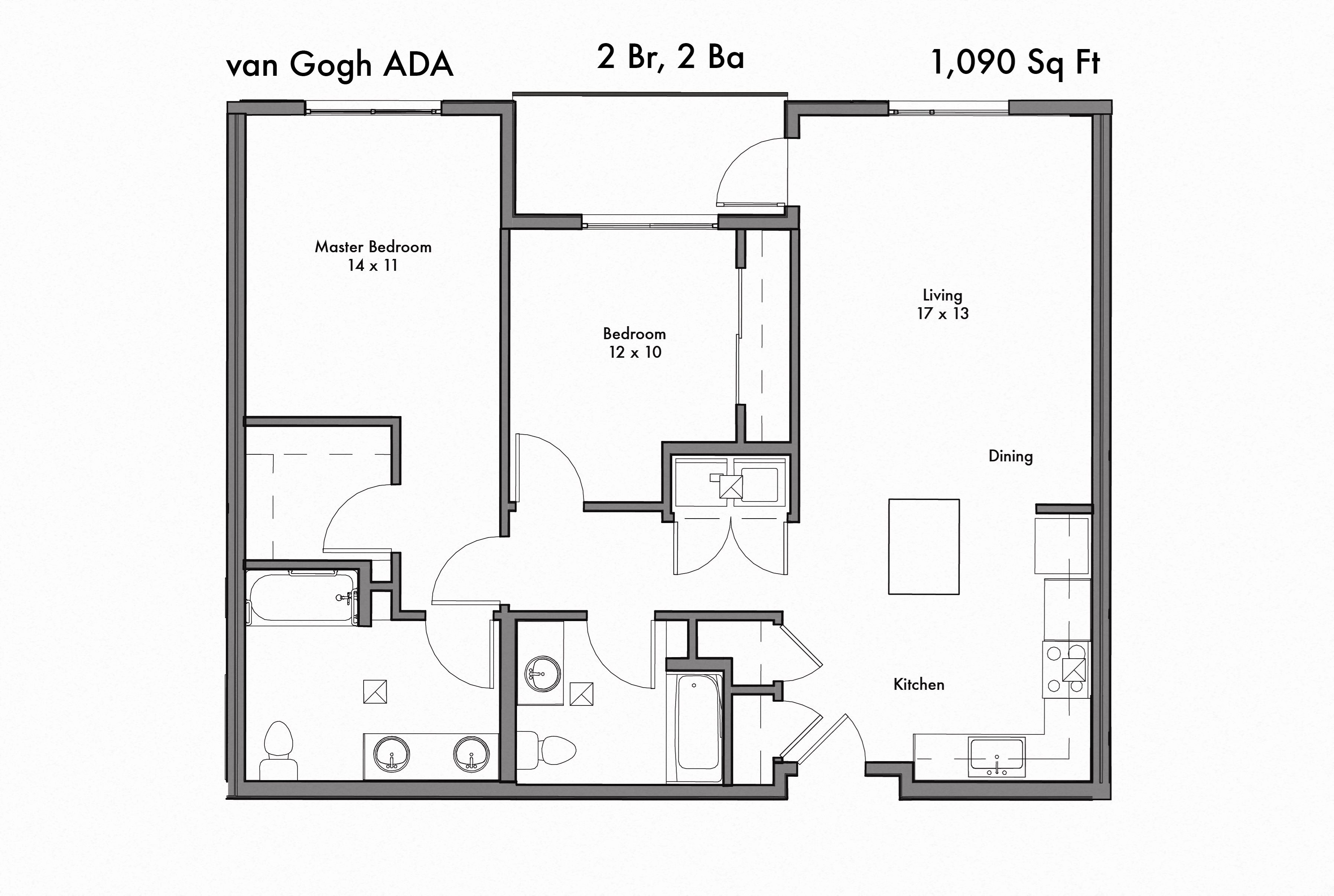 van Gogh ADA 2 bedroom
