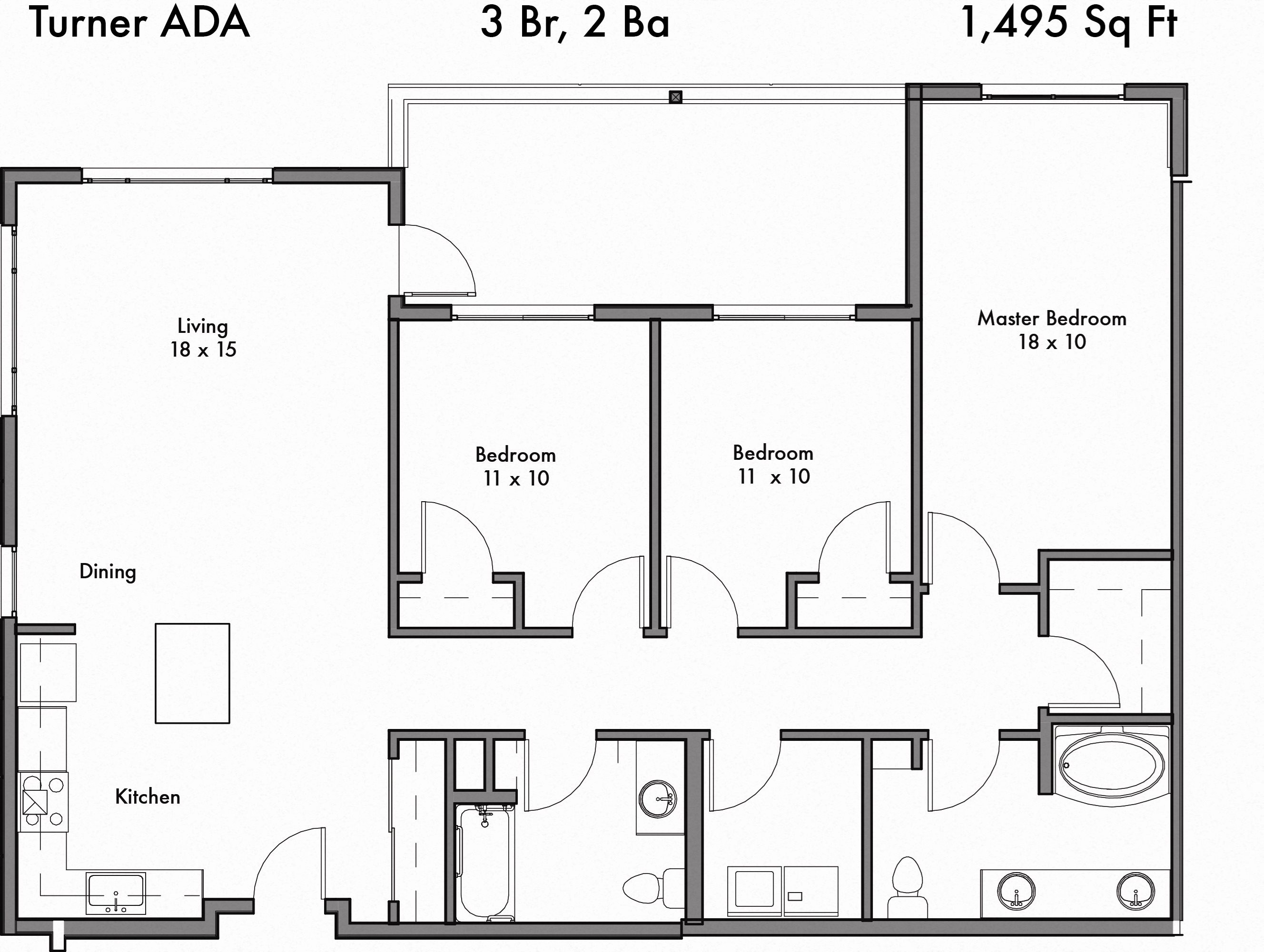 Turner ADA 3 bedroom