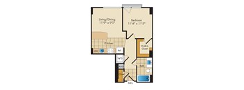 1 Bed 1 Bath