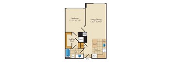1 Bed 1 Bath