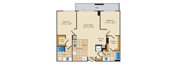2 Bed 2 Bath