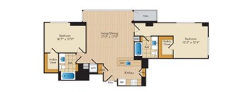2 Bed 2 Bath Sig