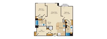 2 Bed 2 Bath w Den