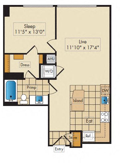 1 Bed 1 Bath