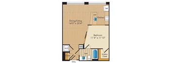 1 Bed 1 Bath