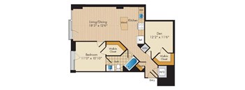 1 Bed 1 Bath Den
