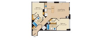 2 Bed 2 Bath