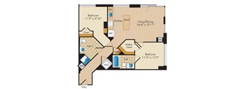 2 Bed 2 Bath