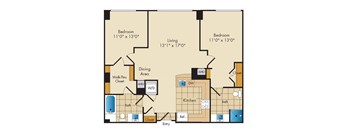 2 Bed 2 Bath-B4b