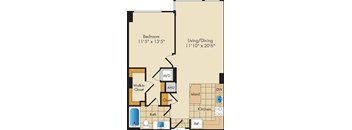 1 Bed 1 Bath-A13b