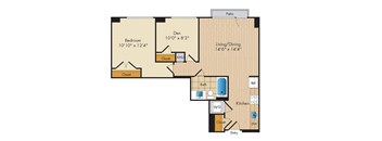 1 Bed 1 Bath w Den Sig-ADS11b