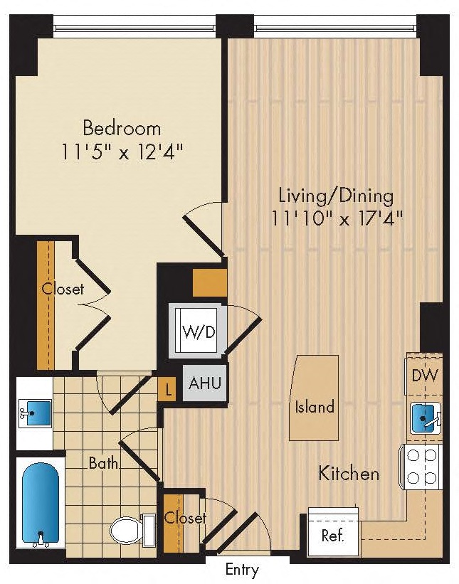 1 Bed 1 Bath-A3a