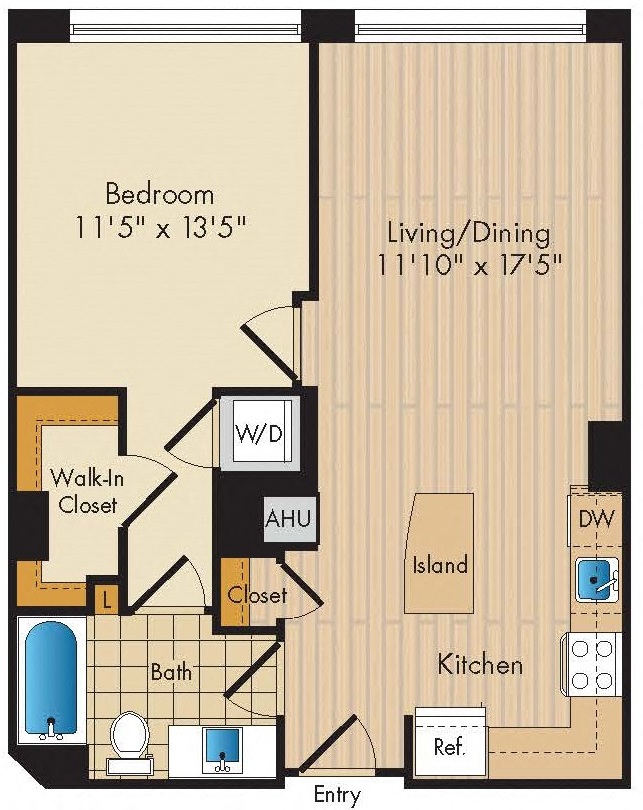 1 Bed 1 Bath-A6a