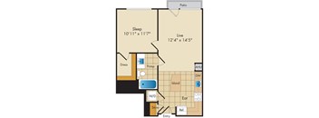 1 Bed 1 Bath-A3b
